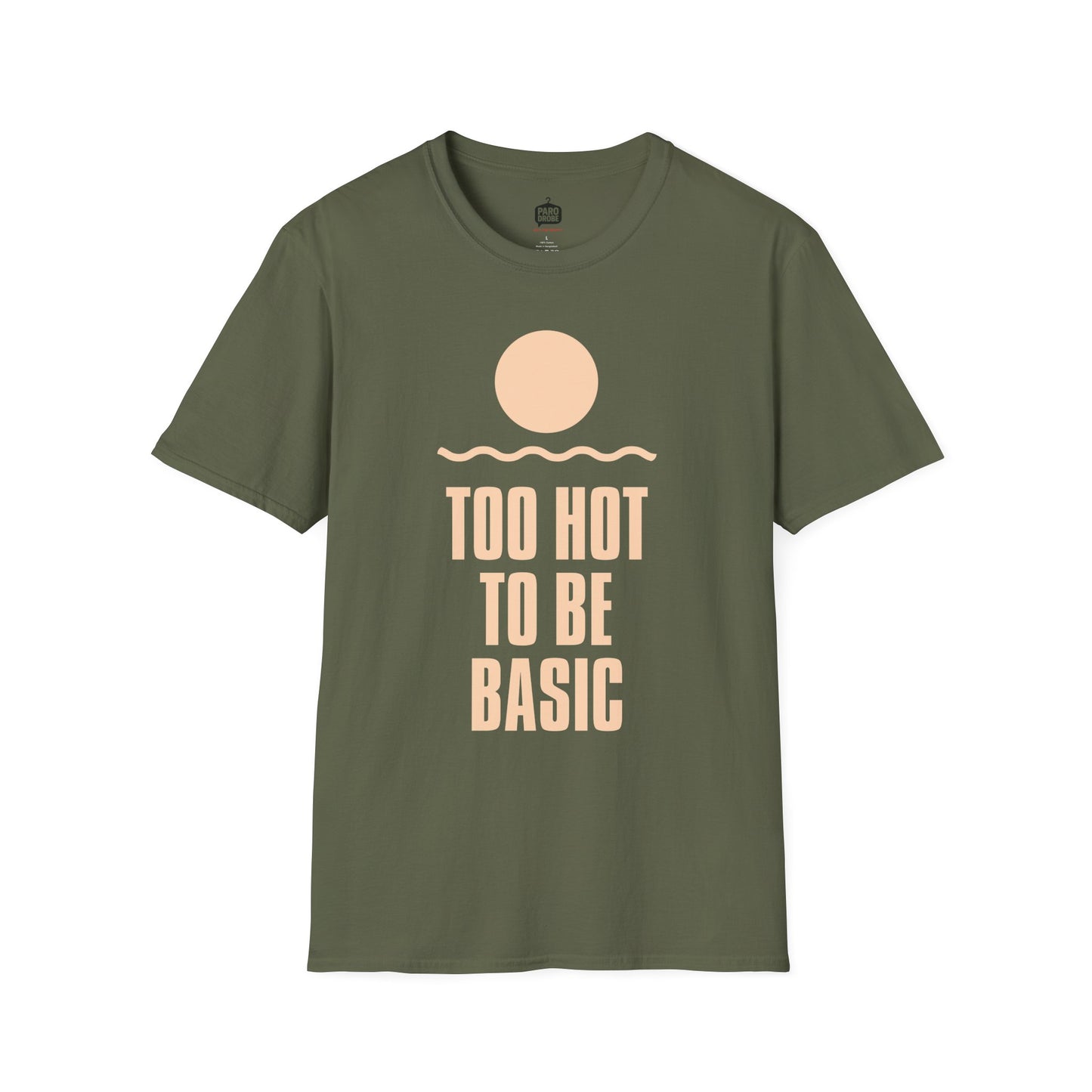 Too Hot to Be Basic' - Summer Vibes Unisex Softstyle T-Shirt'