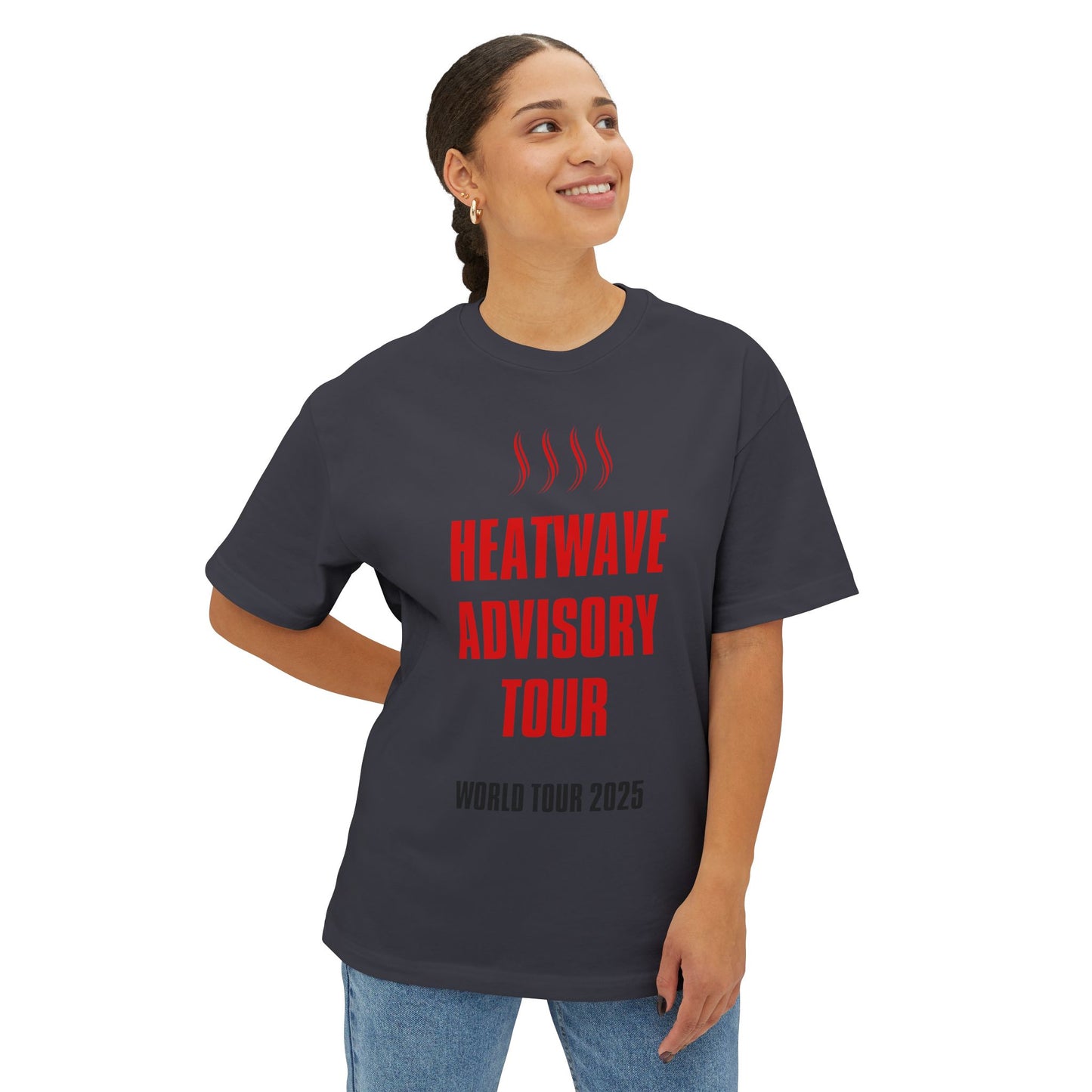 Heat Wave Tour 2025 - Unisex Oversized Boxy Tee